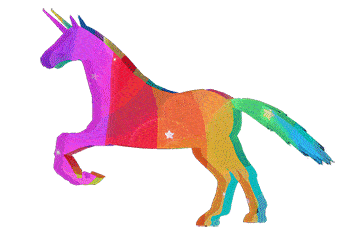 Rainbow unicorn animation
